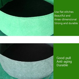 127x30cm 380L Felt Planting Barrel Indoor Outer Round Plant Bag Non-Woven Seedling Bag(Green)