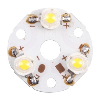 3W 3 LEDs Module Lamp Ceiling Lighting Source 32mm, DC9V(Warm White Light)