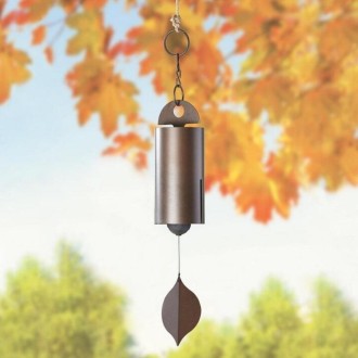 Outdoor Courtyard Decoration Retro Metal Wind Chimes(Brown Bronze)