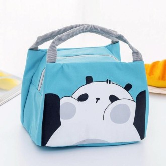 Portable Student Lunch Outdoor Portable Insulation Child Cute Student Lunch Box Bag(Panda)