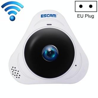 ESCAM Q8 960P 360 Degrees Fisheye Lens 1.3MP WiFi IP Camera, Support Motion Detection / Night Vision, IR Distance: 5-10m, EU Plu