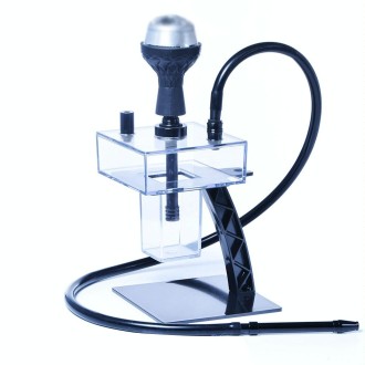 TXH-12-2 Cube Acrylic Single Pipe Hookah Set