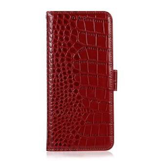 For Asus ZenFone 10 / ZenFone 9  Crocodile Top Layer Cowhide Leather Phone Case(Red)