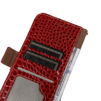 For Asus ZenFone 10 / ZenFone 9  Crocodile Top Layer Cowhide Leather Phone Case(Red)