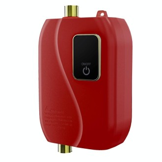 Instant Water Heater Mini Kitchen Quick Heater Household Hand Washing Water Heater AU Plug(Brick Red)