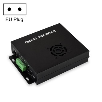 Waveshare PoE Mini-Computer Type B Base Box with Metal Case & Cooling Fan for Raspberry Pi CM4(EU Plug)