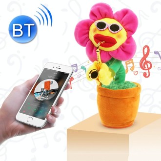 Sunflower Sax Style Bluetooth Plush Children Adult Toy ,Support USB Charging & Battery(Red)