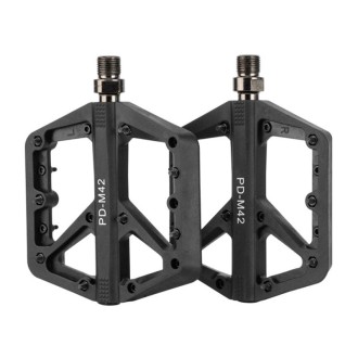 PROMEND PD-M42 1 Pair Mountain Bicycle Nylon High-speed Bearing Pedals(Black)