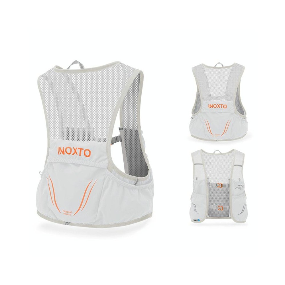 INOXTO Outdoor Cycling Off-Road Multifunctional Hydration Backpack, Size: Large(Light Gray With Orange)