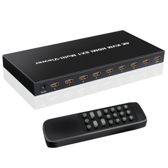 NK-E80 4K 30Hz 8 In 1 Out HDMI 8-way Screen Splitter KVM Switch(UK Plug)