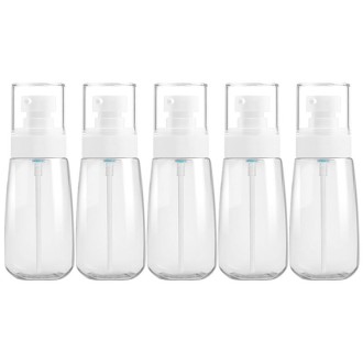 5 PCS Travel Plastic Bottles Leak Proof Portable Travel Accessories Small Bottles Containers, 60ml(Transparent)