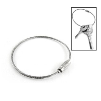 Outdoor Camping Multifunctional Steel Wire Rope Ring / Stainless Steel Wire Key Chain(Silver)