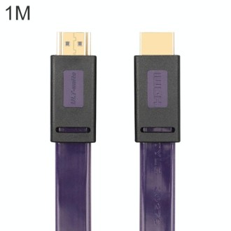 ULT-unite 4K Ultra HD Gold-plated HDMI to HDMI Flat Cable, Cable Length:1m(Transparent Purple)