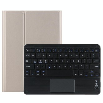 DY-M10ReL-C 2 in 1 Removable Bluetooth Keyboard + Protective Leather Tablet Case with Touchpad & Holder for Lenovo Tab M10 FHD R