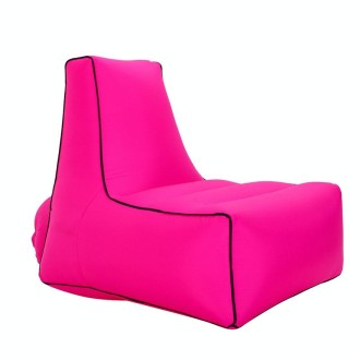 BB1082 Inflatable Sofa Inflatable Bed Outdoor Folding Portable Air Sofa Size: 85 x 80 x 75cm(Rose Red)