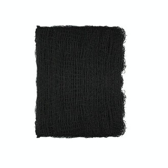 76 x 183cm Halloween Gauze Roving Polyester Cotton Haunted House DIY Decorative Gauze(Black)