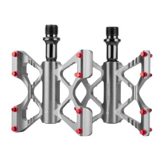 PROMEND PD-M56 1 Pair Mountain Bicycle Aluminum Alloy 3-Bearings Pedals (Grey)