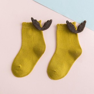 Girls Fashion Personality Wings Socks Baby Cotton Socks, Color:Ginger(S)