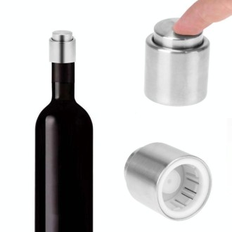 Push Stainless Steel Red Wine Stopper Champagne Stopper, Style:Red Wine Stopper