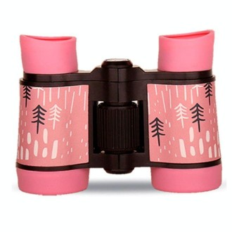 4X30 Binocular Telescope Bird Watching Telescope Gifts for Children(Rain Season Pink)