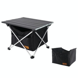 CLS Outdoor Folding Picnic Table Storage Hanging Bag Portable Invisible Pocket Storage Hanging Pocket,Style: Black Table + Small