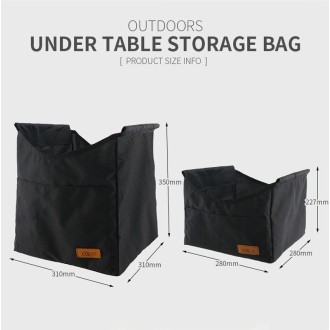 CLS Outdoor Folding Picnic Table Storage Hanging Bag Portable Invisible Pocket Storage Hanging Pocket,Style: Black Table + Small