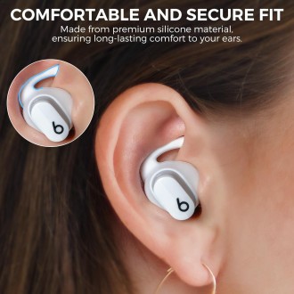 For Beats Studio Buds AhaStyle PT172 Earphone Silicone Ear Caps, Style: Earcap (Black)