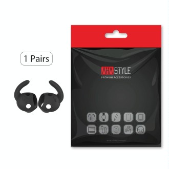 For Beats Studio Buds AhaStyle PT172 Earphone Silicone Ear Caps, Style: Earcap (Black)