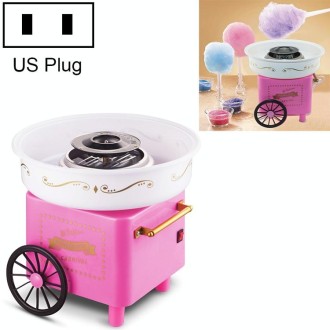 Retro Trolley Mini Cotton Candy Machine, Specification:U.S. Regulations 110 V(Pink)