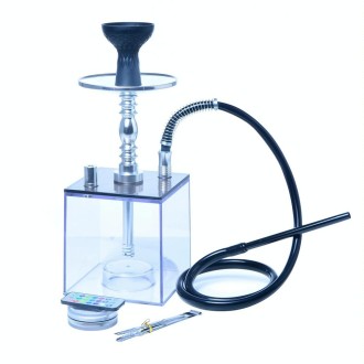 Cube Acrylic Single Pipe Hookah Set