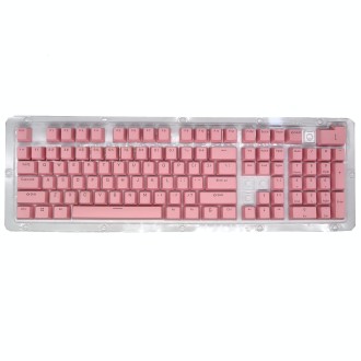 HXSJ P9 104 Keys PBT Color Mechanical Keyboard Keycaps(Pink)