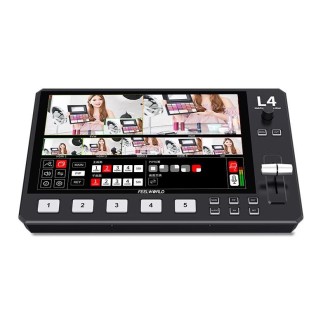 FEELWORLD L4 Multi-Camera Video Mixer Switcher 10.1" Touch Screen USB 3.0 Fast Streaming(EU Plug)