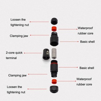 CDF-M3 Waterproof Wire Connector, Specification: 2 Pin