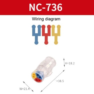 4pcs Direct Insertion Of Quick Terminal Block Wire Connector Clamps, Model: NC-736