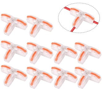 10 PCS T11 Household Universal T-Type Pressure-Free Stripping Quick-Distributing Terminal(T type terminal)