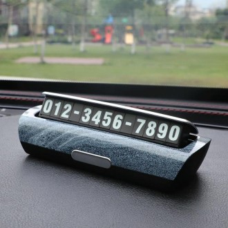 Hidden Luminous Temporary Parking Sign With Car Number, Color: Imitation Stone Pattern