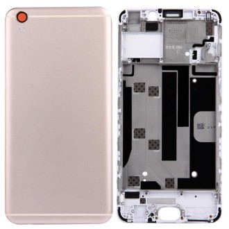 For OPPO R9 Plus Battery Back Cover + Front Housing LCD Frame Bezel Plate (Gold)