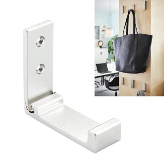 Collapsible Clothes Hanger Robe Hook Decorative Bathroom Wall Mounted Hooks(Silver Hook (Send Screw))