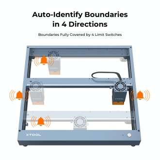 XTOOL D1 Pro-10W High Accuracy DIY Laser Engraving & Cutting Machine, Plug Type:AU Plug(Metal Gray)