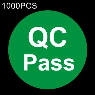 1000 PCS Round Shape QC Pass Sticker QC Pass Label(Green)