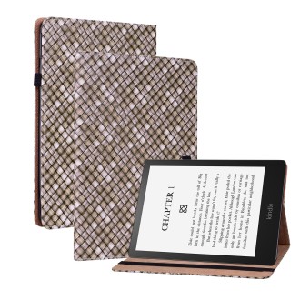 For Amazon Kindle Paperwhite 5 Color Weave Smart Leather Tablet Case(Brown)