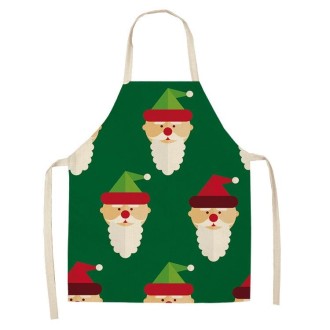 Fabric Linen Cleaning Apron Christmas Party Decoration Apron, Size: 68x55cm(WQ-001534)