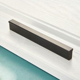 5 PCS 2778-128 Modern Simple Cabinet Door Handle Drawer Wardrobe Handle (Black)