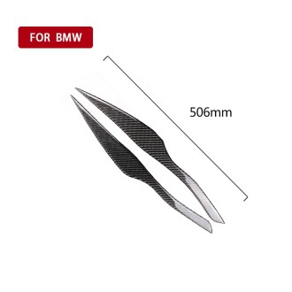 1 Pairs Carbon Fiber Car Lamp Eyebrow Decorative Sticker for BMW E90 / 318i / 320i / 325i 2005-2008, Drop Glue Version