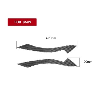 2 PCS / Set Carbon Fiber Car Lamp Eyebrow Decorative Sticker for BMW Z4 / E89 2009-2015, Drop Glue Version