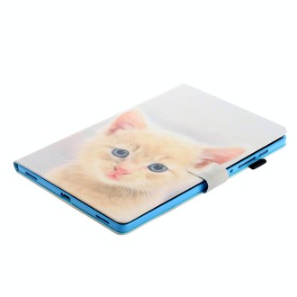 For Galaxy Tab S6 T860 Painted Horizontal Flat Leather Case with Sleep Function & Card Slot & Buckle Anti-skid Strip & Bracket &