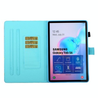 For Galaxy Tab S6 T860 Painted Horizontal Flat Leather Case with Sleep Function & Card Slot & Buckle Anti-skid Strip & Bracket &