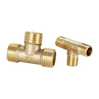 LAIZE External Thread Plumbing Copper Pipe Fittings, Caliber:1 Point(Three Way)