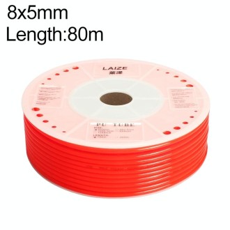 LAIZE Pneumatic Compressor Air Flexible PU Tube, Specification:8x5mm, 80m(Red)