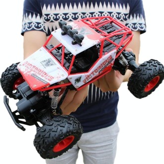 2.4GHz 4WD Double Motors Off-Road Climbing Car Remote Control Vehicle, Model:6255 (Red)